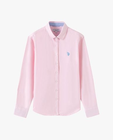  USPA - Áo sơ mi nữ cổ bẻ tay dài thêu logo 