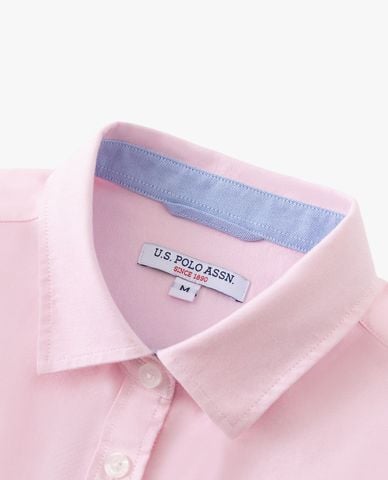  USPA - Áo sơ mi nữ cổ bẻ tay dài thêu logo 