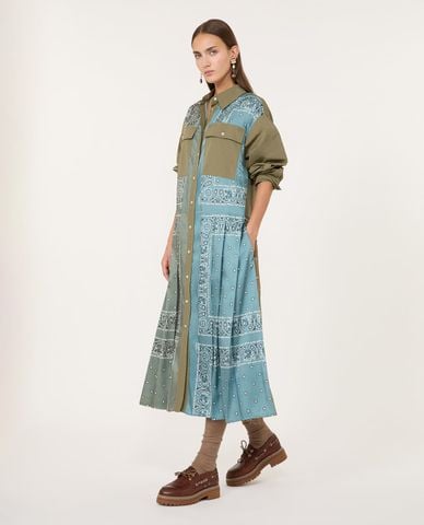  WEEKEND MAX MARA - Đầm sơ mi midi phối đai thắt Wkdmanto 