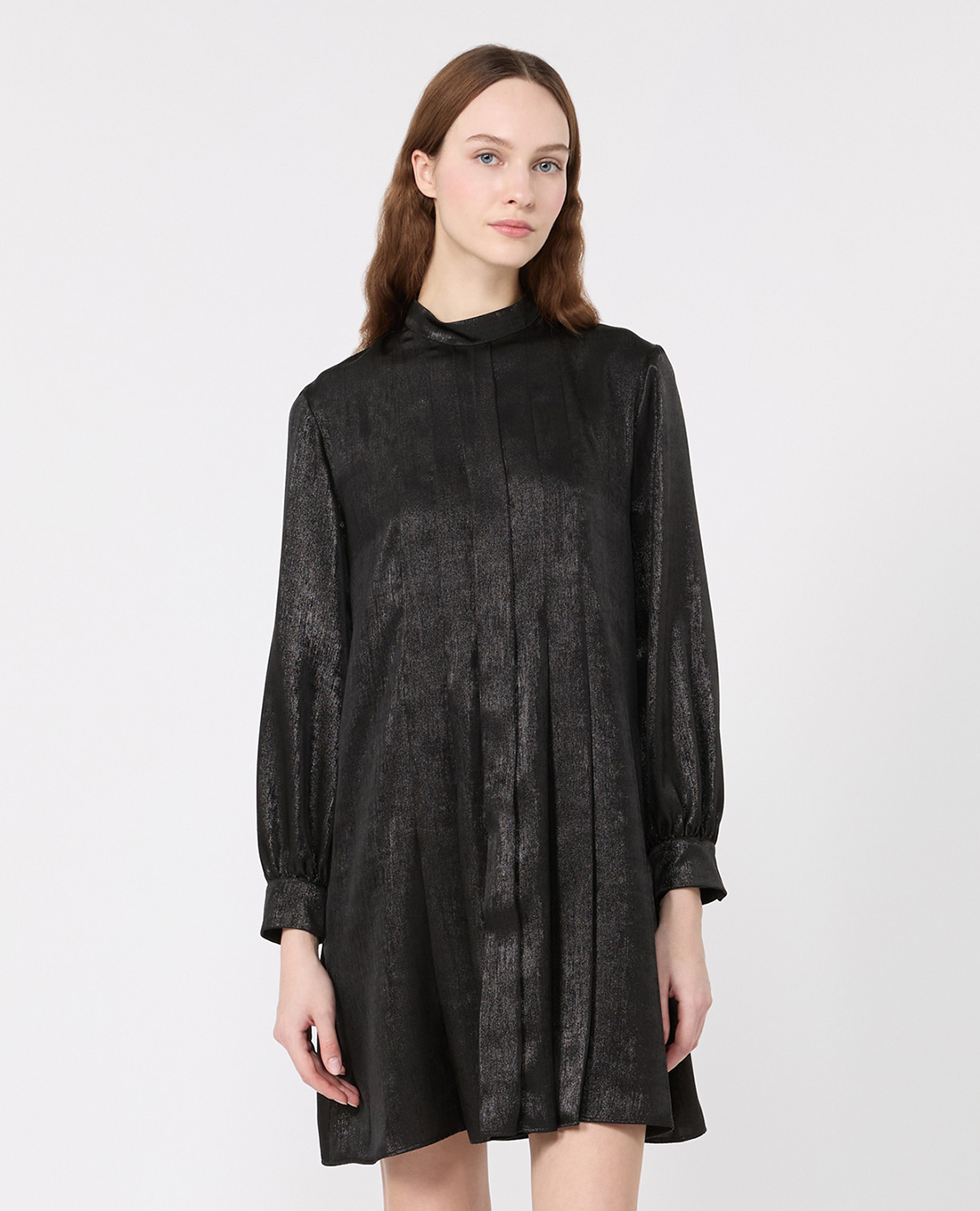 WEEKEND MAX MARA - Đầm mini cổ cao ánh kim Wkirenna