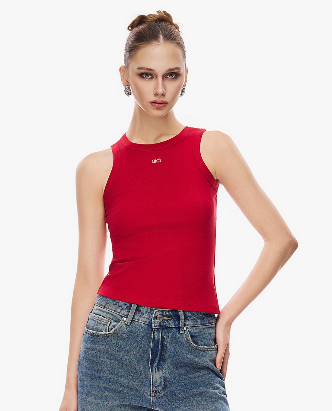 GIGI - Áo ba lỗ nữ cổ tròn phom ôm