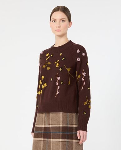  WEEKEND MAX MARA - Áo sweater nữ cổ tròn tay dài Wkdrafia 