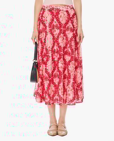  GIGI - Chân váy phom suông midi họa tiết hoa 