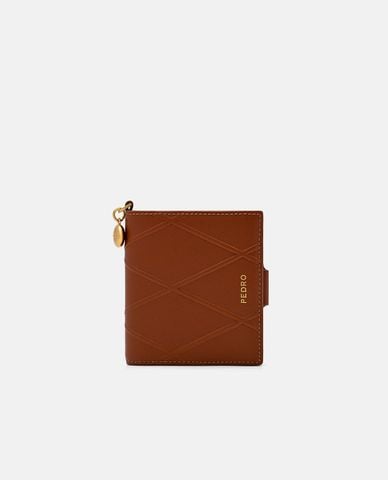  PEDRO - Ví nữ dáng ngắn gập đôi Quilted Leather 