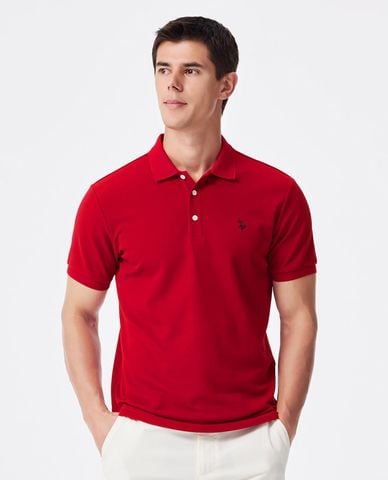  USPA - Áo polo nam cổ bẻ tay ngắn thêu logo 