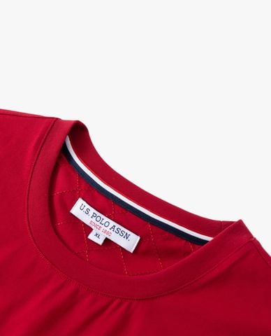  USPA - Áo thun nam cổ tròn tay ngắn in logo 