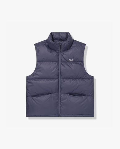  FILA - Áo khoác gilet phao unisex cổ cao Ripstop 