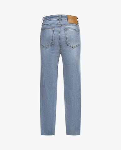  GIGI - Quần jeans nữ ống đứng wash bạc mài rách 