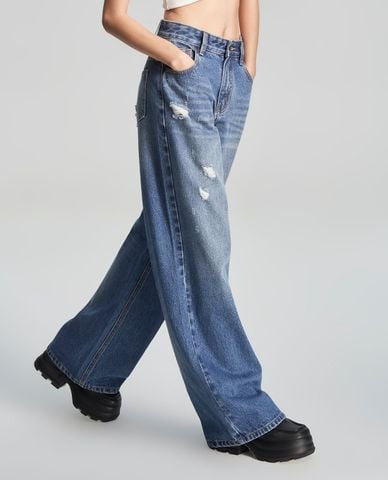  GIGI - Quần jeans nữ ống rộng trẻ trung 