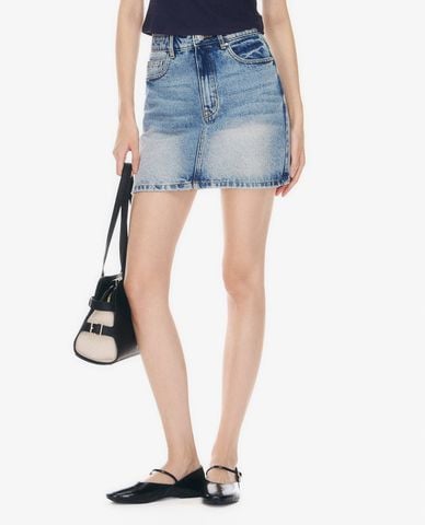  GIGI - Chân váy denim mini phom chữ A 