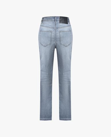  GIGI - Quần jeans nữ ống đứng lưng cao wash bạc 