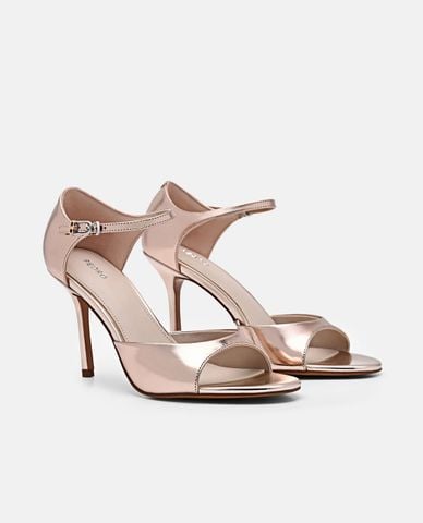  PEDRO - Giày sandals cao gót nữ mũi tròn Leather 