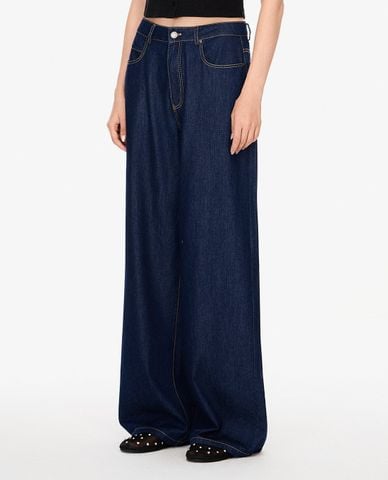  GIGI - Quần jeans nữ ống rộng hiện đại 