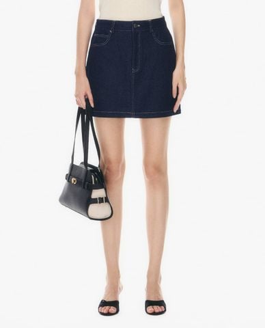  GIGI - Chân váy denim mini chữ A 