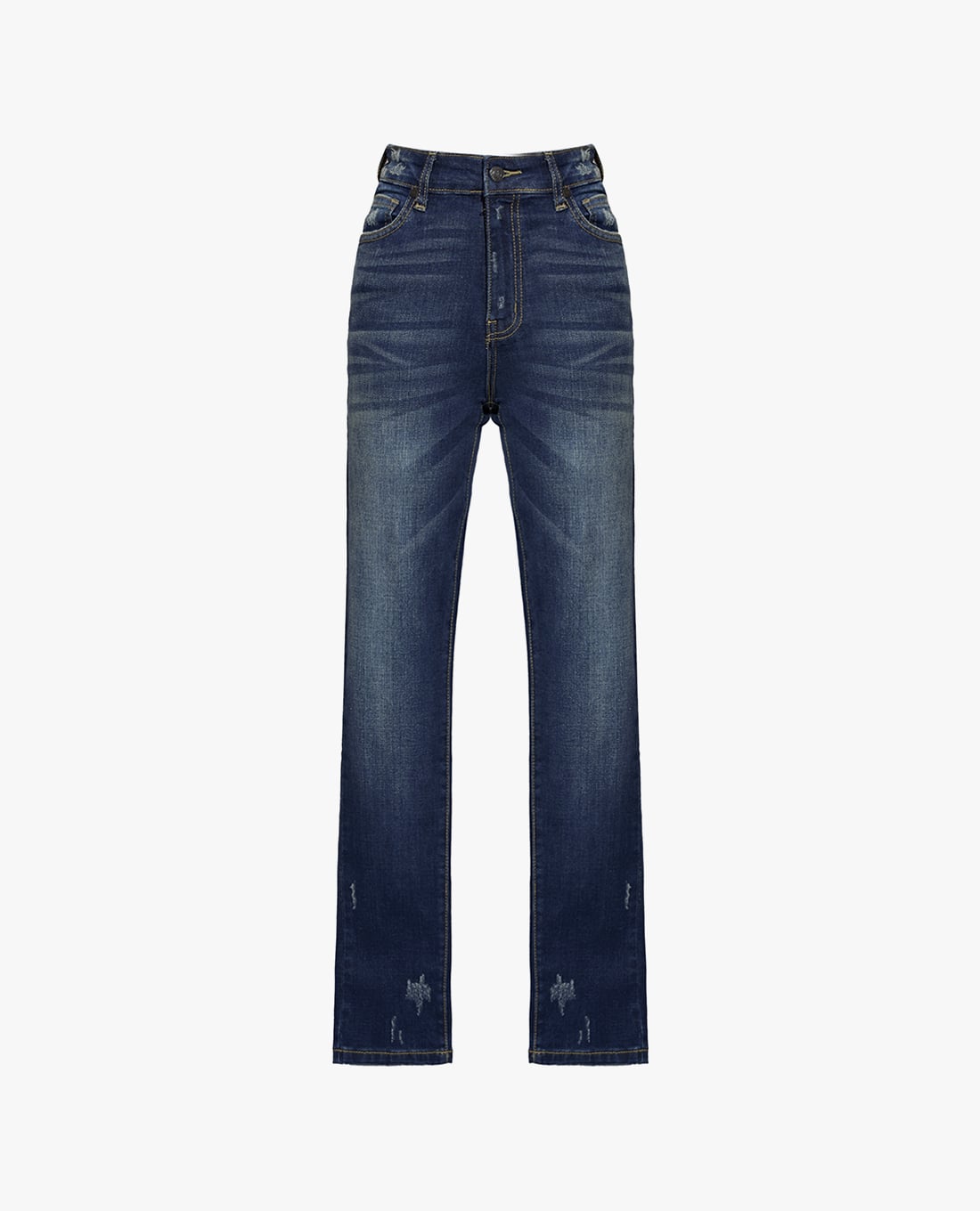 GIGI - Quần jeans nữ phom ôm phối wash bạc năng động