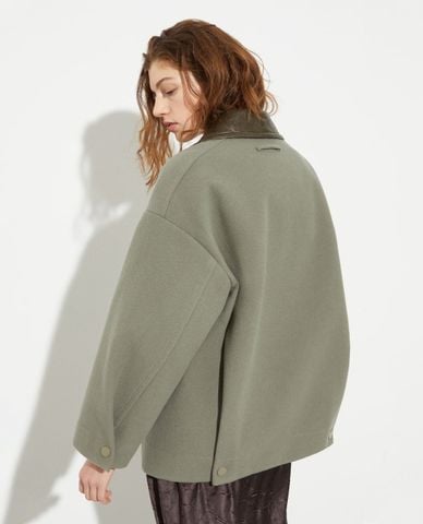  MAX&Co. - Áo khoác nữ một hàng nút cổ bẻ túi hộp Mcohack 