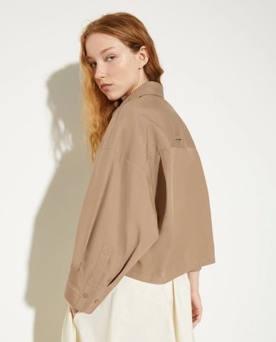  MAX&Co. - Áo sơ mi nữ tay dài phom croptop Mcoveloce 