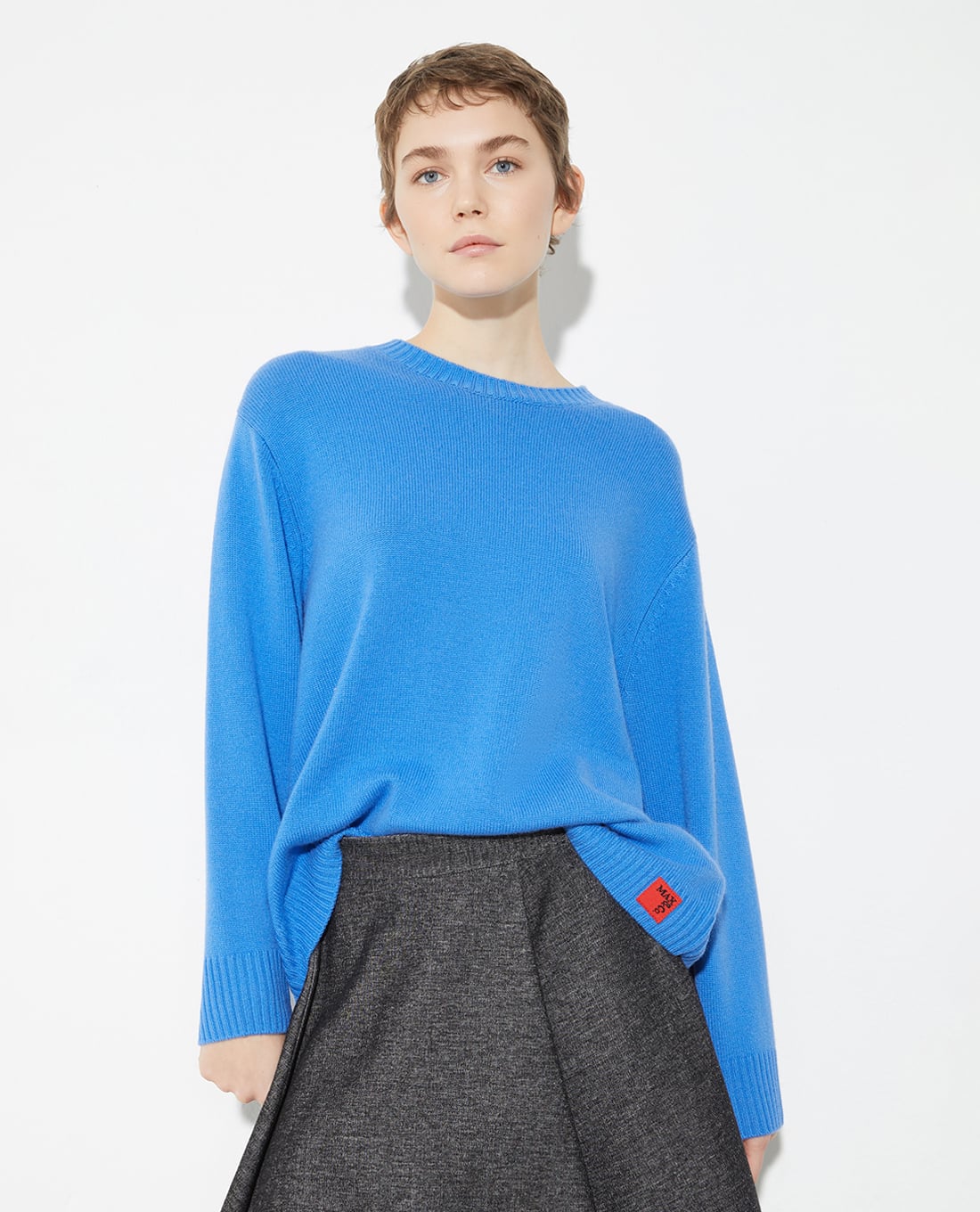 MAX&Co. - Áo dệt kim nữ cổ tròn tay dài Paprica