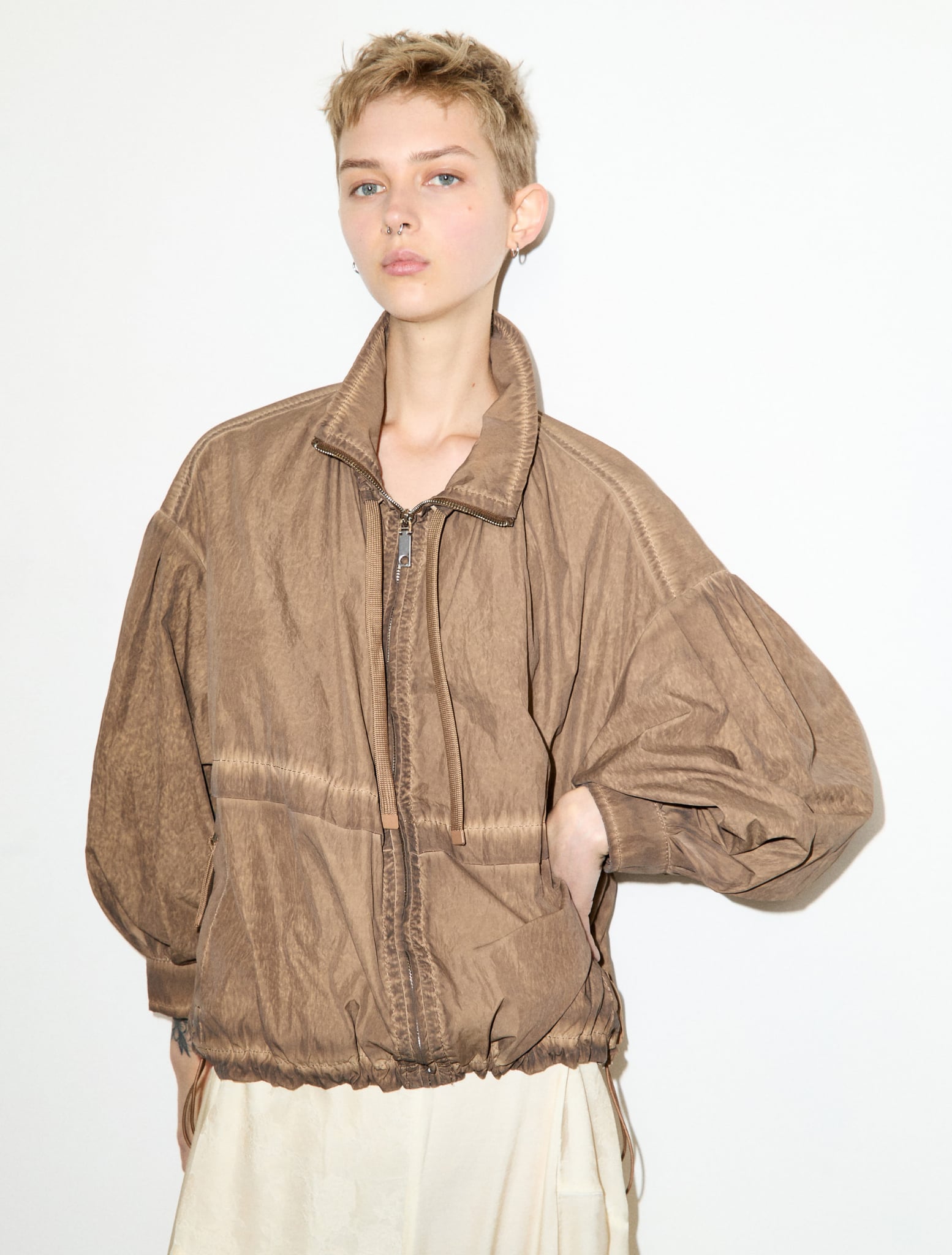 MAX&Co. - Áo khoác bomber nữ cổ bẻ tay dài Mcovisiera