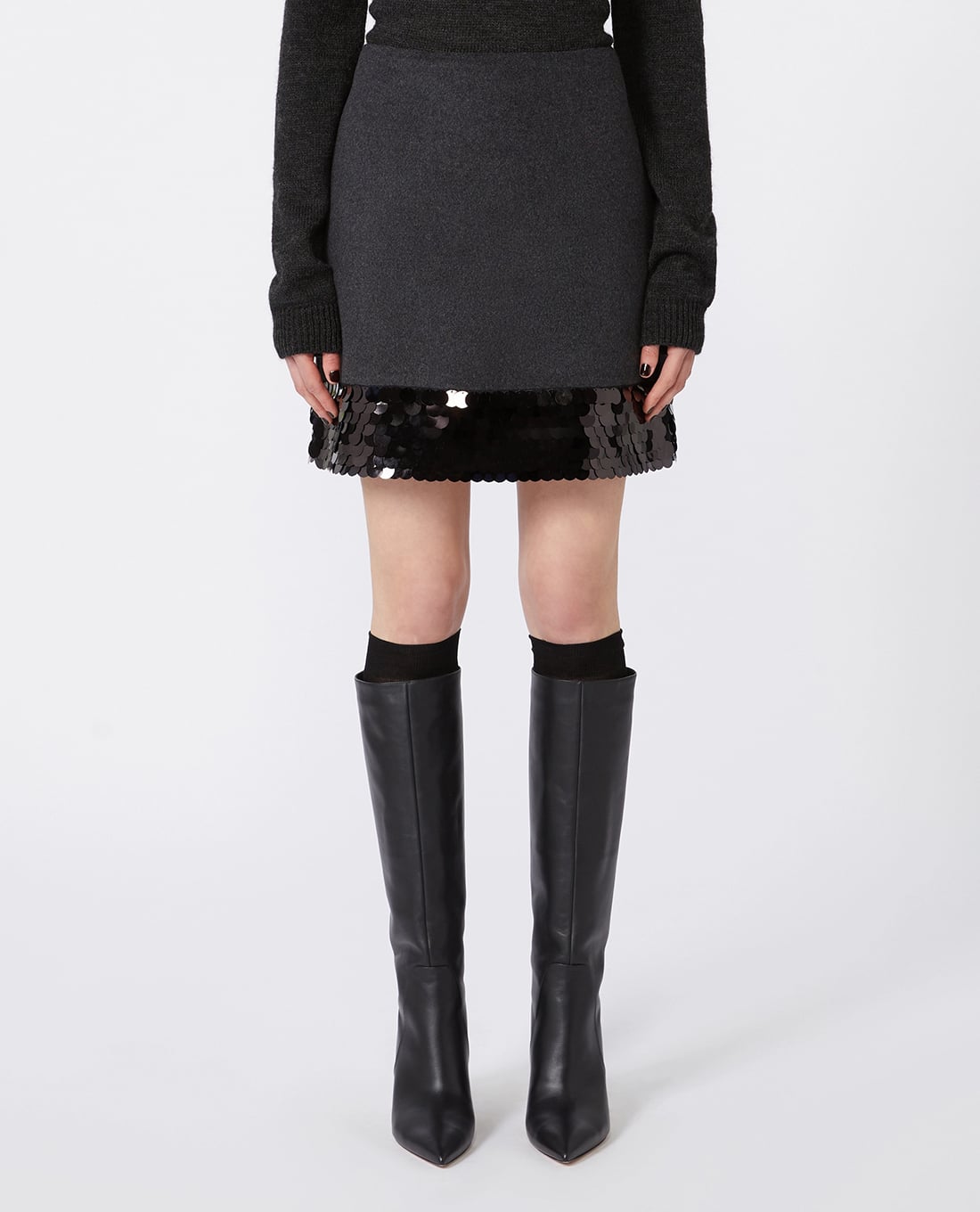 WEEKEND MAX MARA - Chân váy chữ A mini đính sequin Bronte