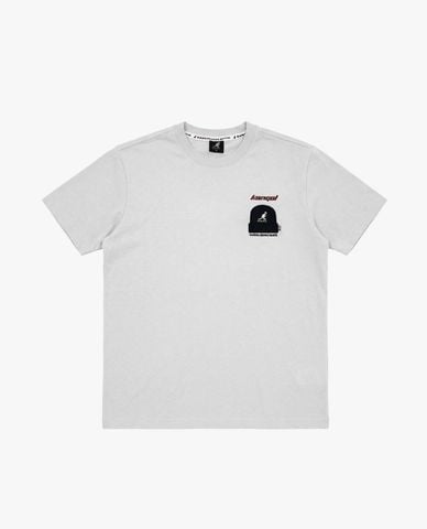  KANGOL - Áo thun unisex cổ tròn tay ngắn phối logo 