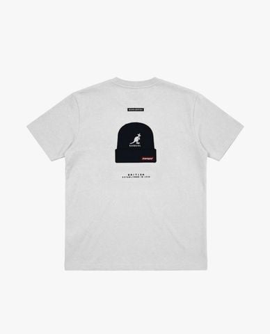  KANGOL - Áo thun unisex cổ tròn tay ngắn phối logo 