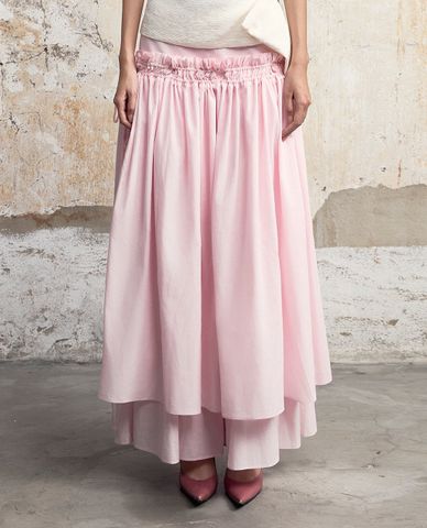  THOME - Chân váy xếp li maxi dáng xòe Kép 