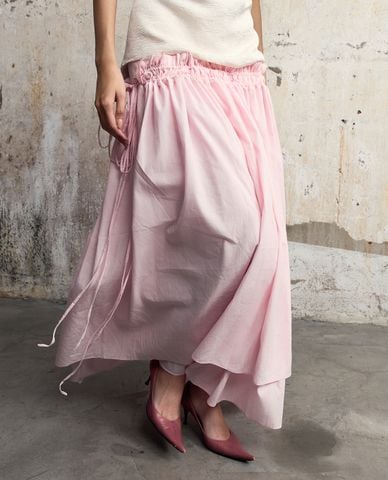  THOME - Chân váy xếp li maxi dáng xòe Kép 