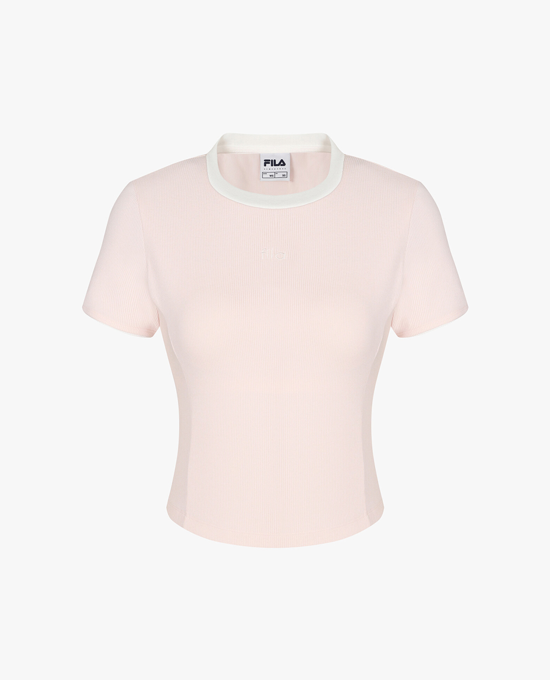 FILA - Áo thun nữ cổ tròn tay ngắn phom ôm