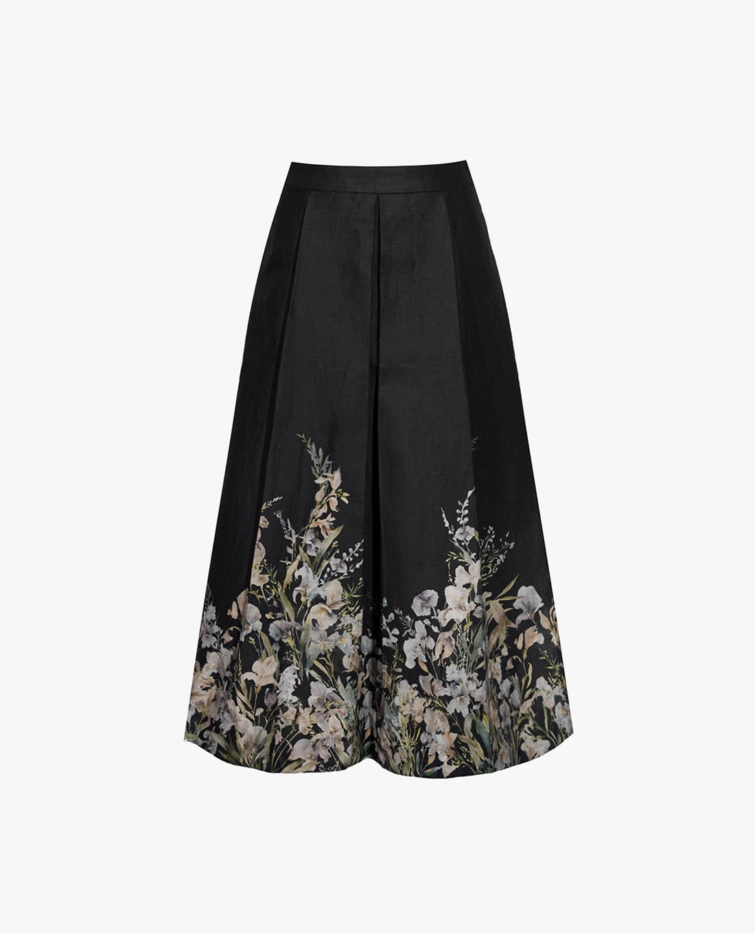 GIGI - Chân váy chữ A midi dáng xoè in hoa