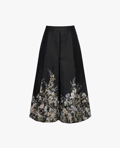  GIGI - Chân váy chữ A midi dáng xoè in hoa 