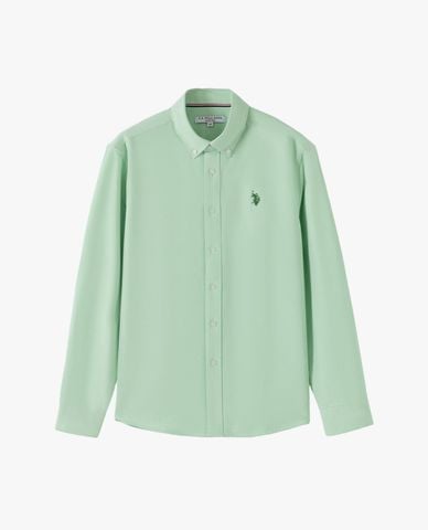  USPA - Áo sơ mi nam cổ bẻ tay dài thêu logo 