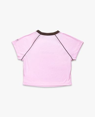  FILA - Áo croptop nữ cổ tròn tay ngắn Sports x Balletcore 
