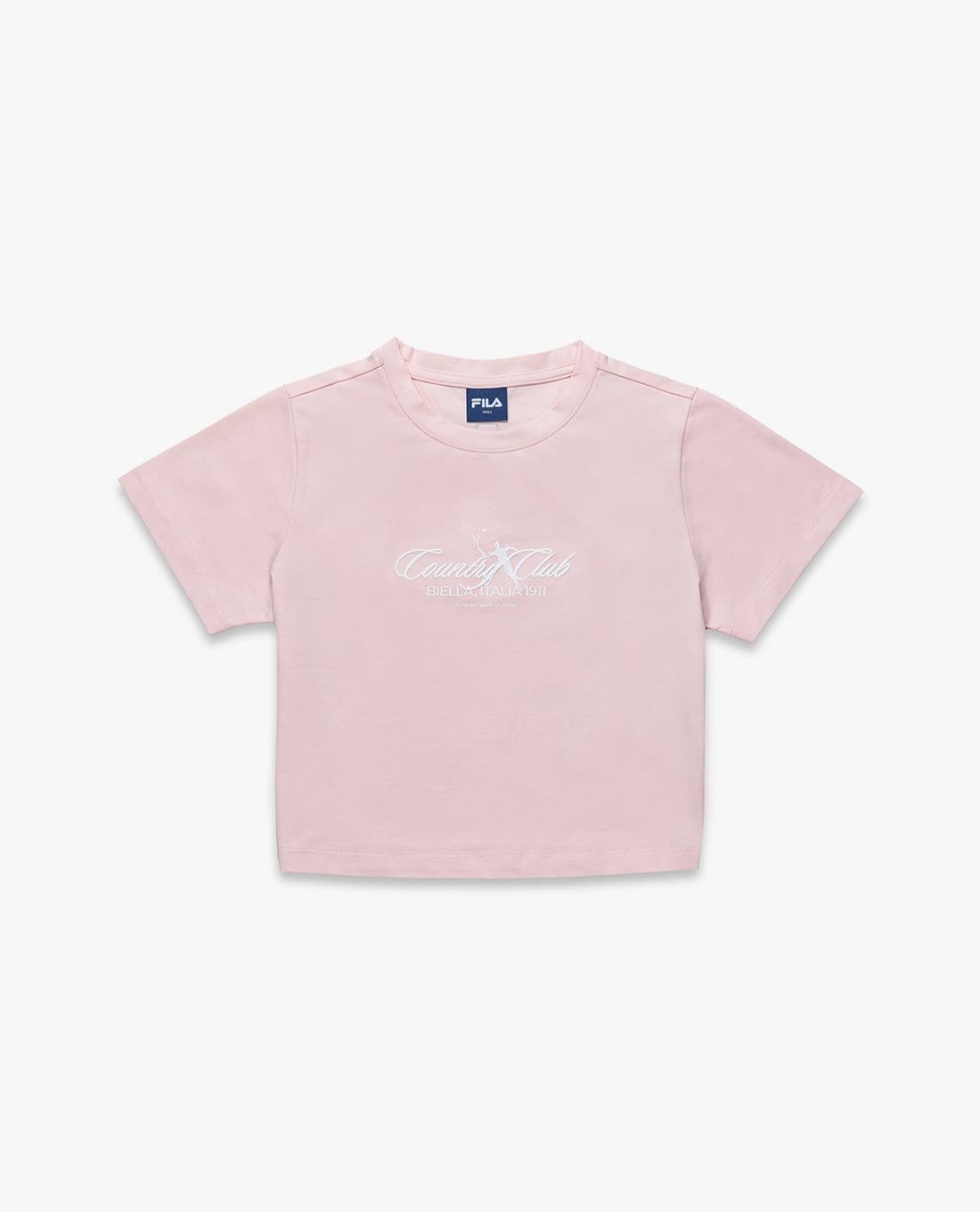 FILA - Áo croptop nữ cổ tròn tay ngắn Origin