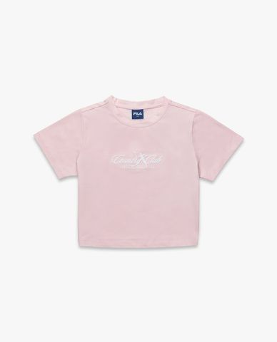  FILA - Áo croptop nữ cổ tròn tay ngắn Origin 