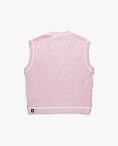  FILA - Áo khoác gilet unisex dệt kim cổ V Origin 