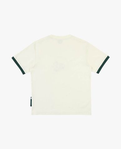  KANGOL - Áo thun unisex cổ tròn tay ngắn phối viền 
