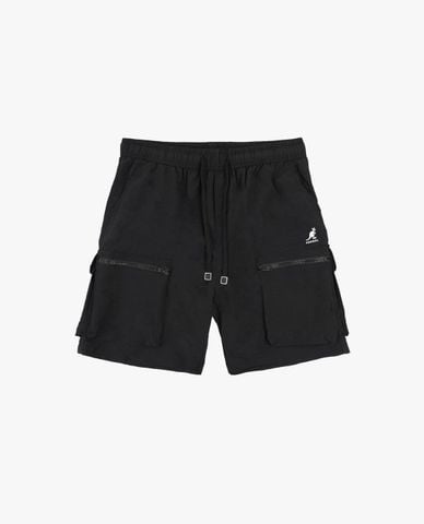  KANGOL - Quần short unisex ống rộng phối dây rút 
