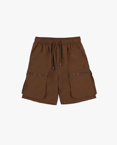  KANGOL - Quần short unisex ống rộng phối dây rút 