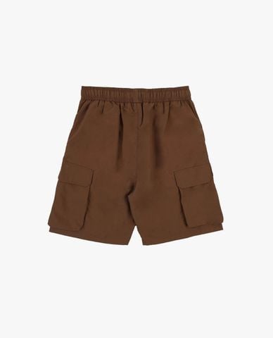  KANGOL - Quần short unisex ống rộng phối dây rút 