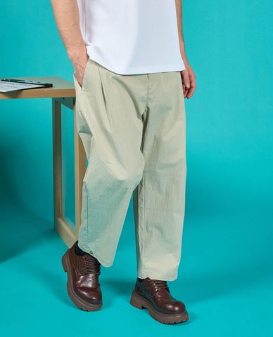  KANGOL - Quần unisex ống đứng lưng thun thêu logo 