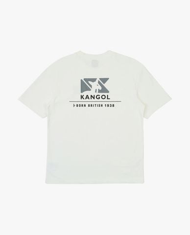  KANGOL - Áo thun unisex cổ tròn tay ngắn in logo 