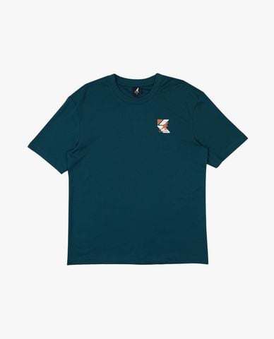  KANGOL - Áo thun unisex cổ tròn tay ngắn in logo 
