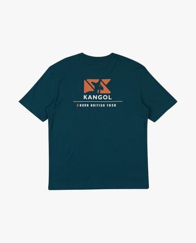  KANGOL - Áo thun unisex cổ tròn tay ngắn in logo 