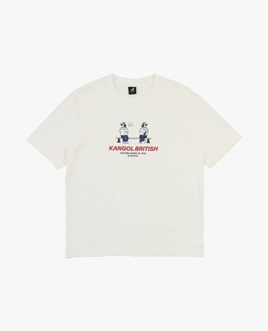 KANGOL - Áo thun unisex cổ tròn tay ngắn in họa tiết 