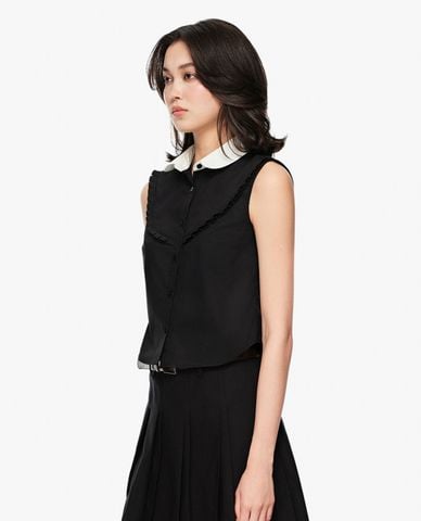  GIGI - Áo sát nách nữ cổ bẻ thanh lịch 