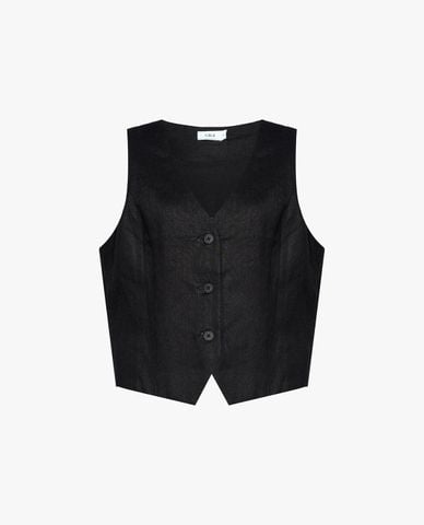  GIGI - Áo khoác gilet nữ cổ V cổ điển 