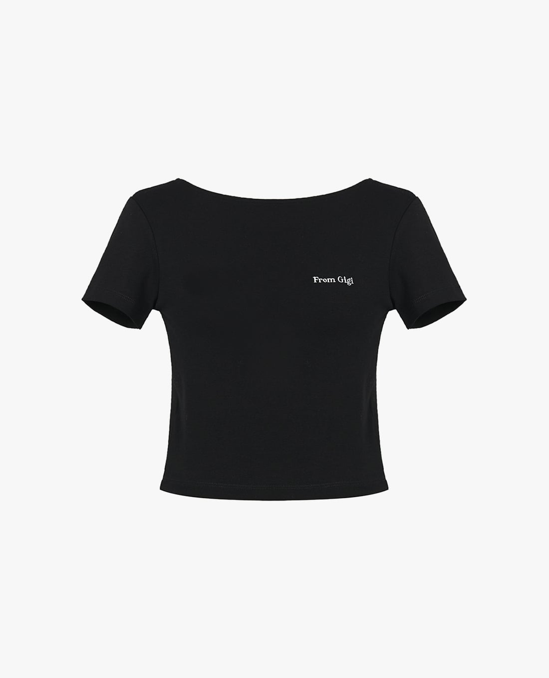 GIGI - Áo croptop nữ cổ thuyền tay ngắn