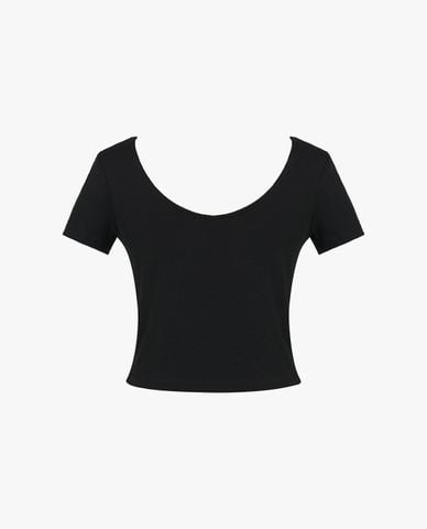  GIGI - Áo croptop nữ cổ thuyền tay ngắn 