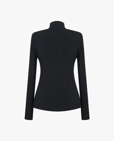  GIGI - Áo dệt kim nữ cổ lọ tay dài phom ôm 